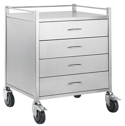 MEDICART 52, zdravotnický vozík, 600x490x900 mm, nerez